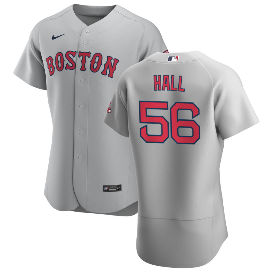 Boston Red Sox #56 Matt Hall Men Nike Gray Road 2020 Authentic Team MLB Jersey